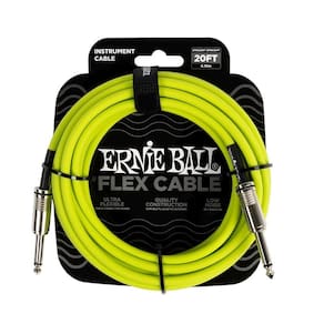Cabo Ernie Ball Flex P10 Reto 20Ft 6,1Mt Verde