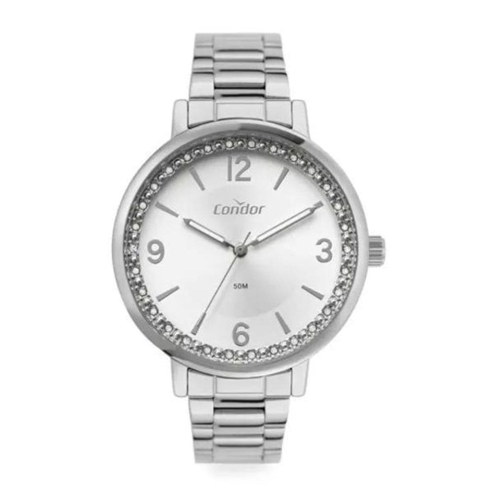 Kit Relógio Condor Feminino Co2035Nfa/K4K Casual Prateado