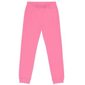 Calça jogger básica infantil menina em moletom Brandili Rosa