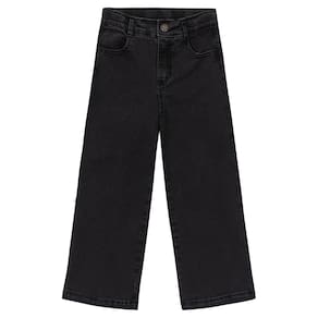 Calça jeans comfort infantil menina Brandili Preto