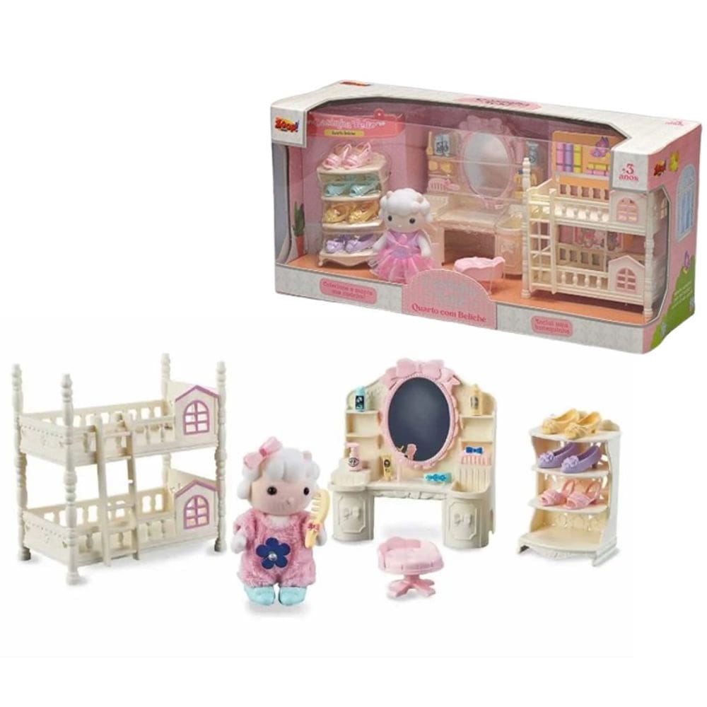 Casinha Feliz Conjunto Quarto com Beliche - Zoop Toys ZP01239
