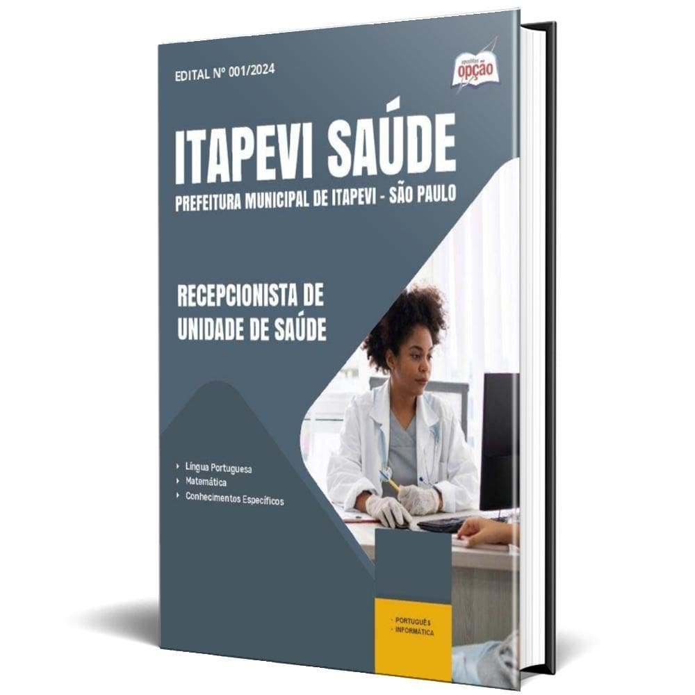 Apostila Itapevi Saúde 2025 - Recepcionista De Unidade Saúde