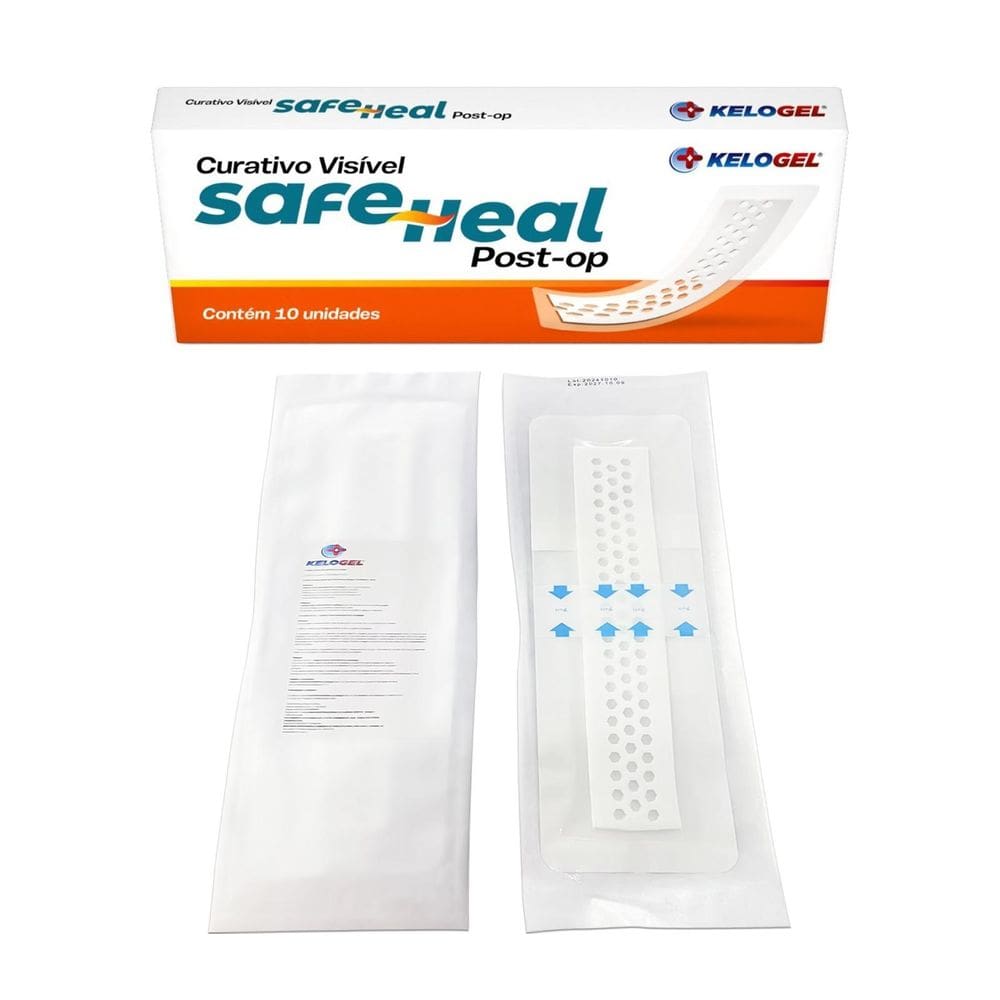Curativo Visível Safe Heal Post-Op 10X30 5X25 1Un Kelogel