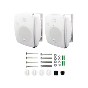 Par Caixa Acústica Passiva 5" K5 Branca Kaz Audio 300W RMS Hurricane