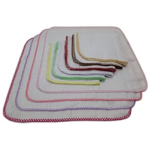 Kit 5 Fralda De Boca Quadriculada 33X33 Com Crochê Feminino