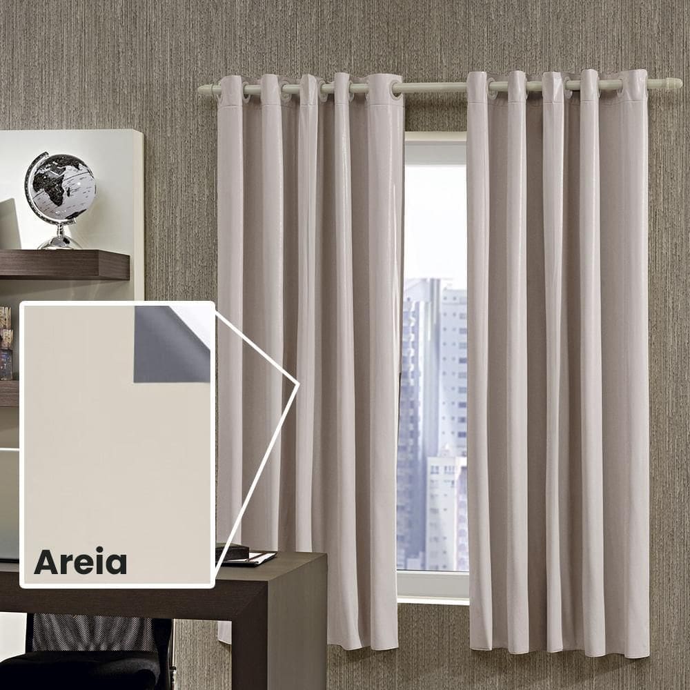 Cortina Sala / Quarto Blackout 100% 2,6 X 1,7M Bella Janela