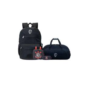 Kit Mochila Costa + Estojot + Lancheira + Sacola Corinthians