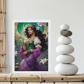 Quadro Decorativo Cigana Sarita 45X34Cm - Com Vidro