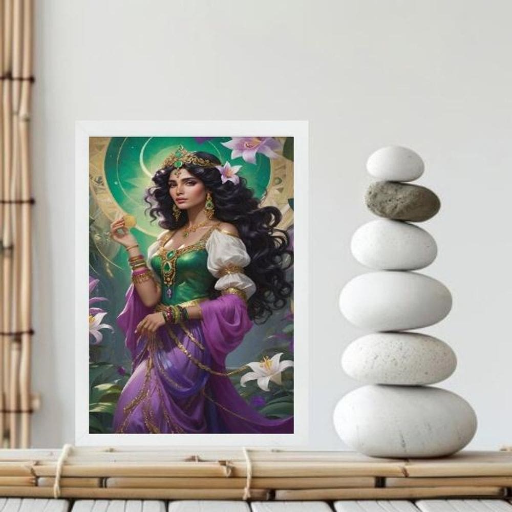 Quadro Decorativo Cigana Sarita 24X18Cm - Com Vidro