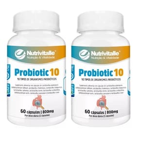 Kit 02 Suplementos Prob. 10 800Mg 60Caps Nutrivitalle