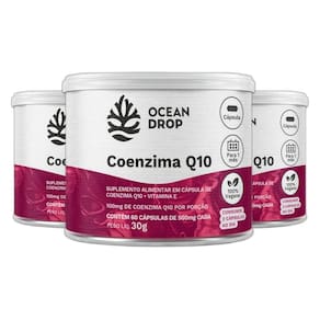 Combo 3X Coenzima Q10 Vitamina E 60Caps 500Mg - Ocean Drop