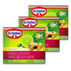 Chá Dr. Oetker Cidreira Limão Gengibre Kit 3 Caixas