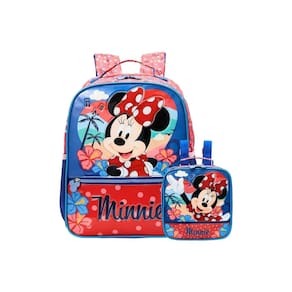 Kit Escolar Minnie Mochila Costas G + Lancheira Térmica