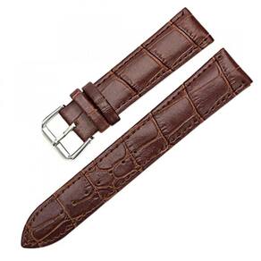 Pulseira De Relógio Croco 20 Mm Castanho