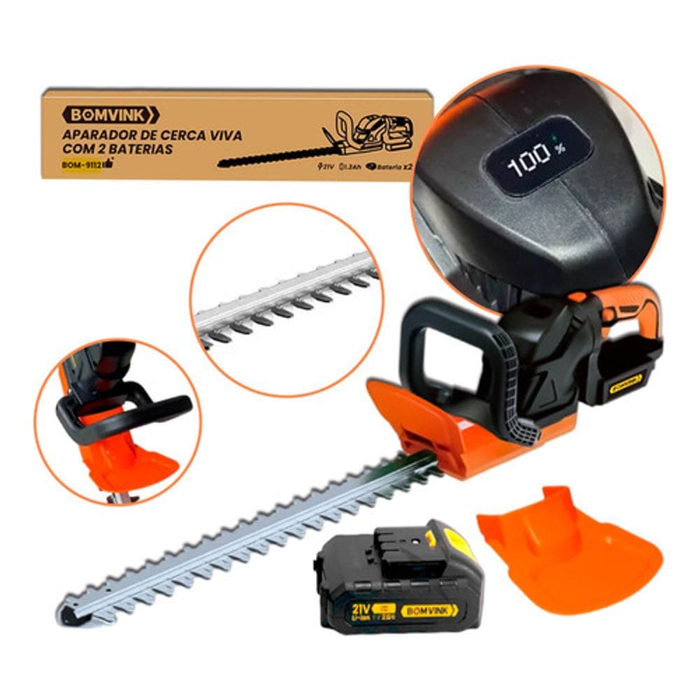 Aparador Podador De Cerca Viva A Bateria 1000w