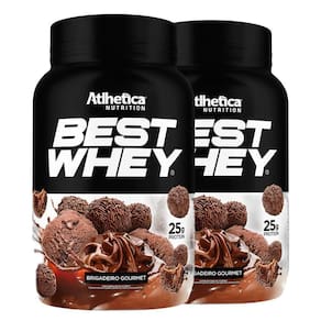 2 Best Whey Isolado Hidrolisado 3W Brigadeiro 900G Atlhetica