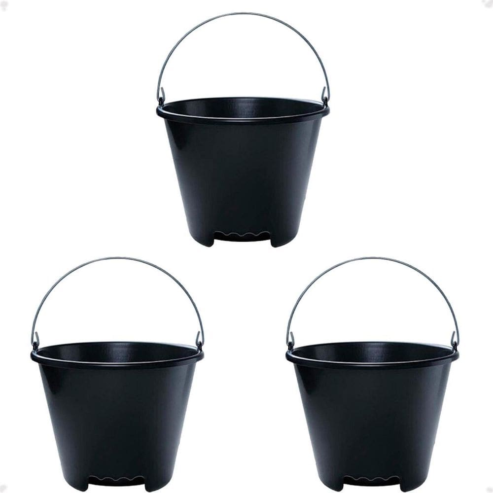 Kit 3 Balde Especial Para Transporte Plástico 12L Resistente