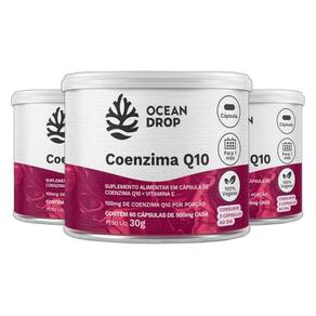 Combo 3X Coenzima Q10 Vitamina E 60Caps 500Mg - Ocean Drop