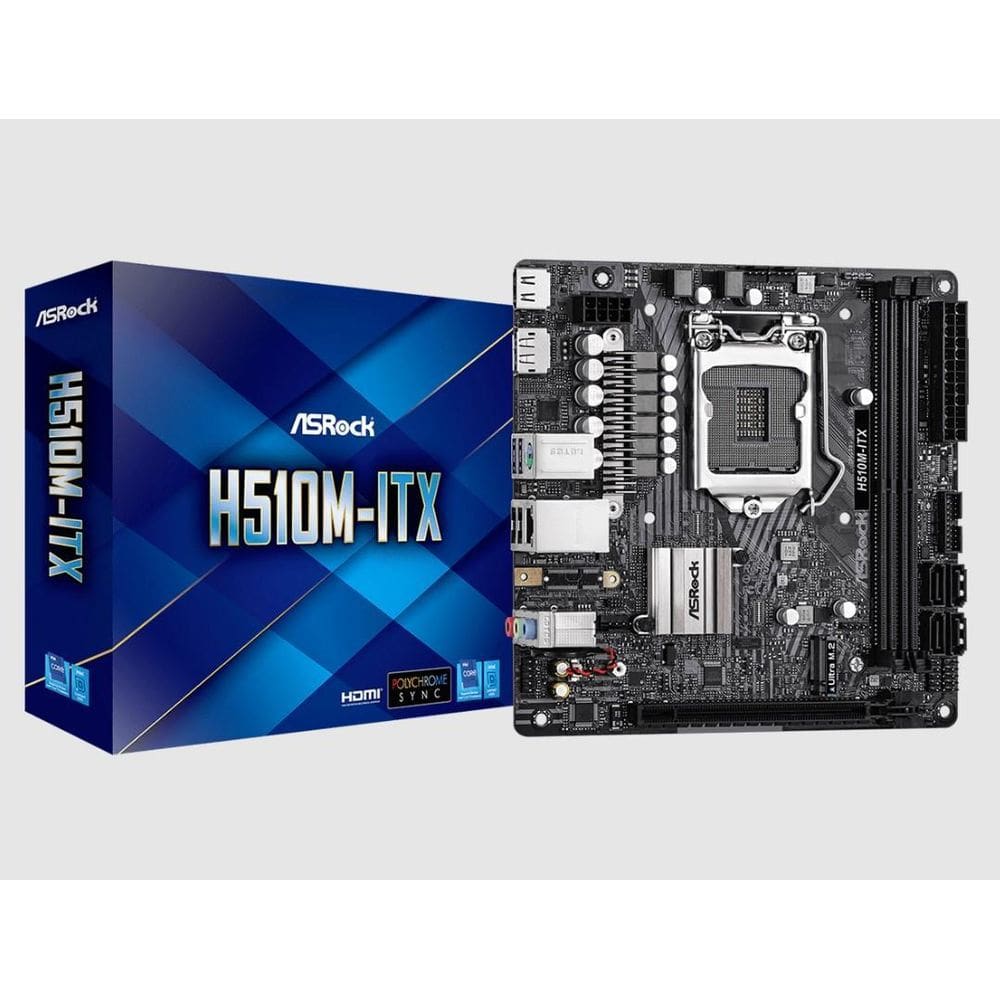 Placa Mae Asrock Mini Itx H510M-Itx Lga1200 2Xddr4 64Gb,Pcie
