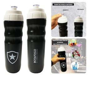 Kit 4Un Squeeze Garrafa Top Térmica 550Ml Preto Água Esporte