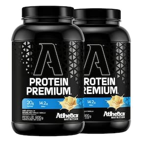 2 Proteina Premium Whey Isolado Baunilha 900G - Atlhetica