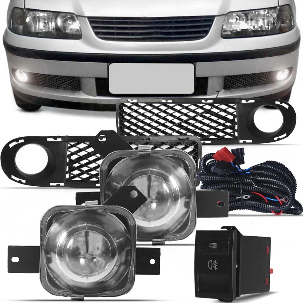 Kit Farol de Milha Neblina Gol, Parati e Saveiro G3 1999 até 2005 Botão Painel