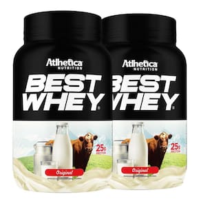 2 Suplemento Best Whey Isolado Hidro 900G Atlhetica