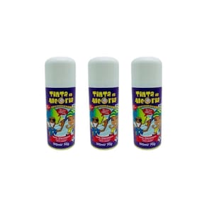 Tinta Spray Da Alegria 150Ml Branco-Kit C/3Un