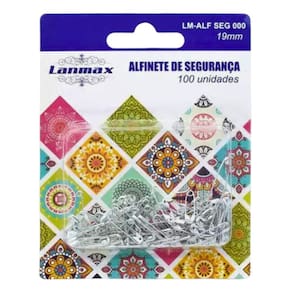 Alfinete De Segurança 19mm Lanmax Com 100 Unidades - Lm-alf Seg 000