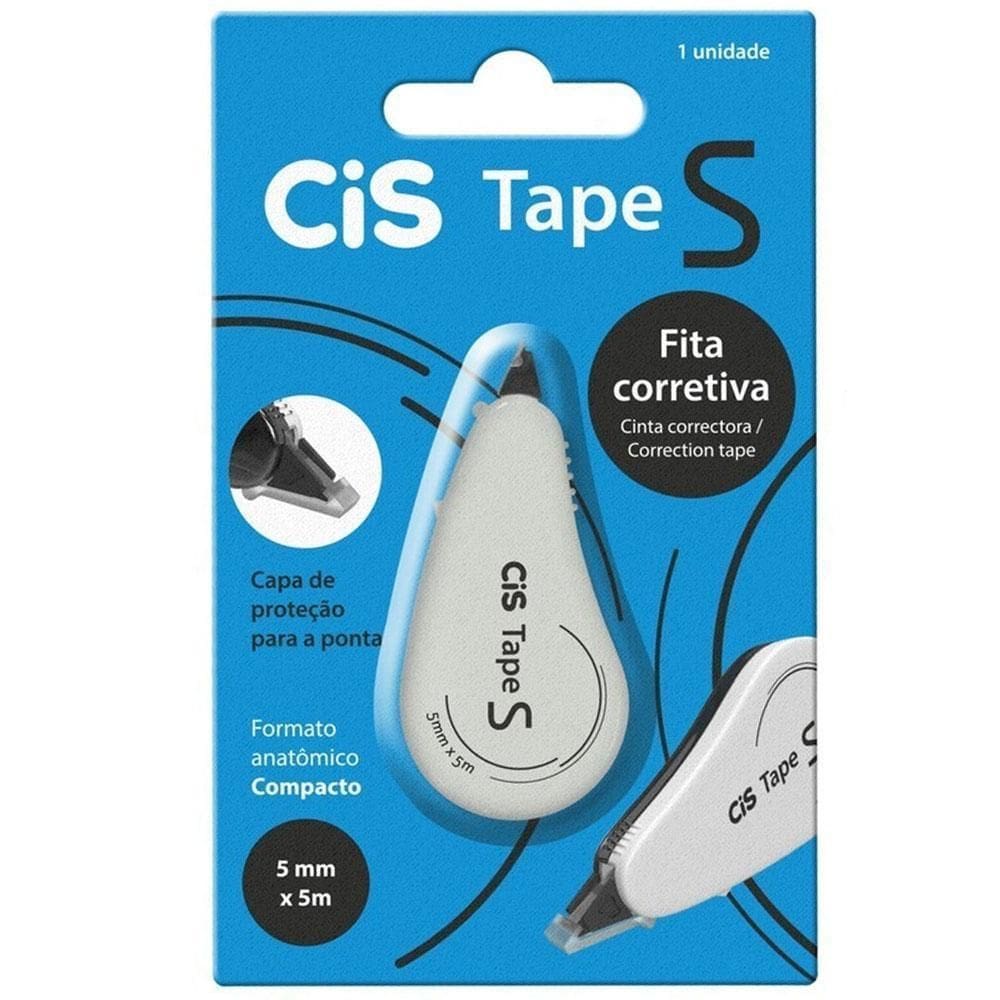 Fita Corretiva Tape S 5Mmx5M Com Capa 1 Unidade Cis