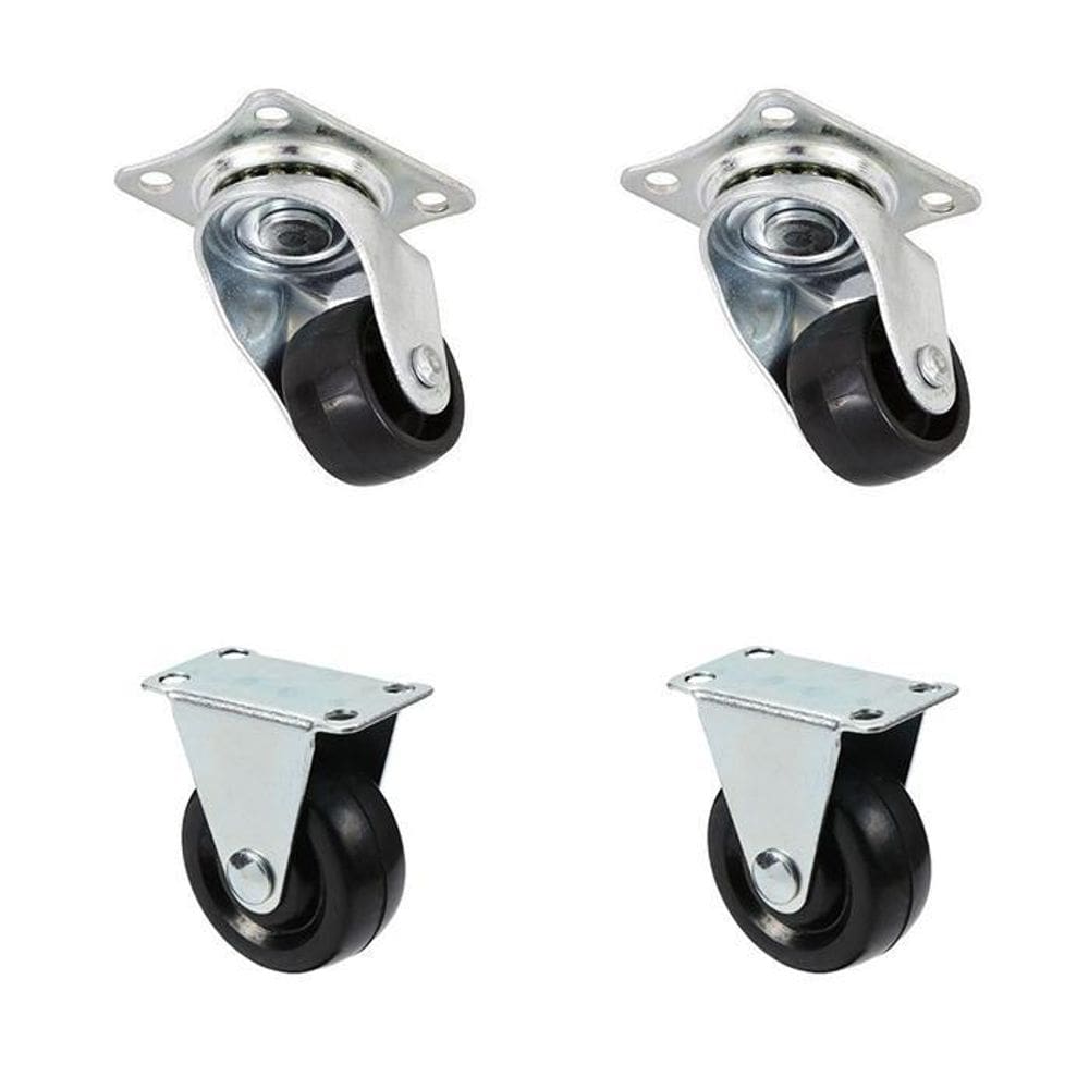 Rodízio Rodinha 2 Giratórias/2 Fixas 4Cm Até 40 Kg Para Roda