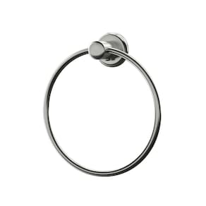 Porta Toalha Argola Inox Turim Banheiro Cinza