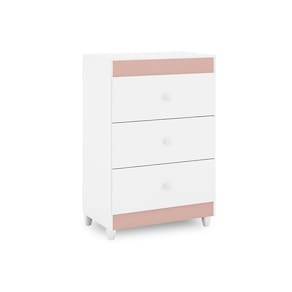 Cômoda P/ Roupas Quarto infantil Bebê 3 Gavetas 4 Pés Ternura