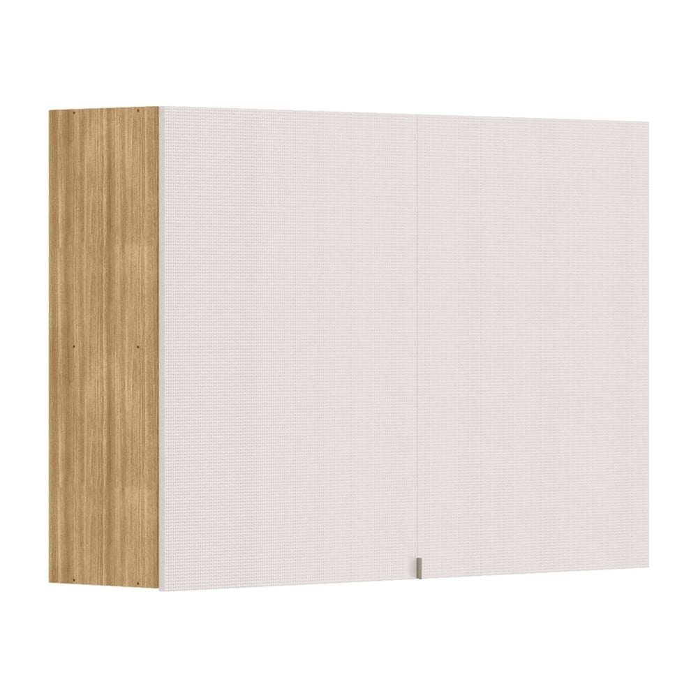 Armário de Cozinha Aéreo 120cm 2 Portas Minsk K02 Freijó/Soft - Mpozenato
