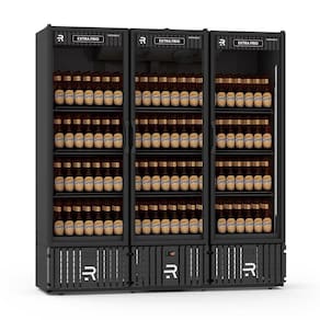 Visa Cooler Extra Frio 3 Portas Vidro Aquecido Preto/Preto VCEF3P 220V - Refrimate