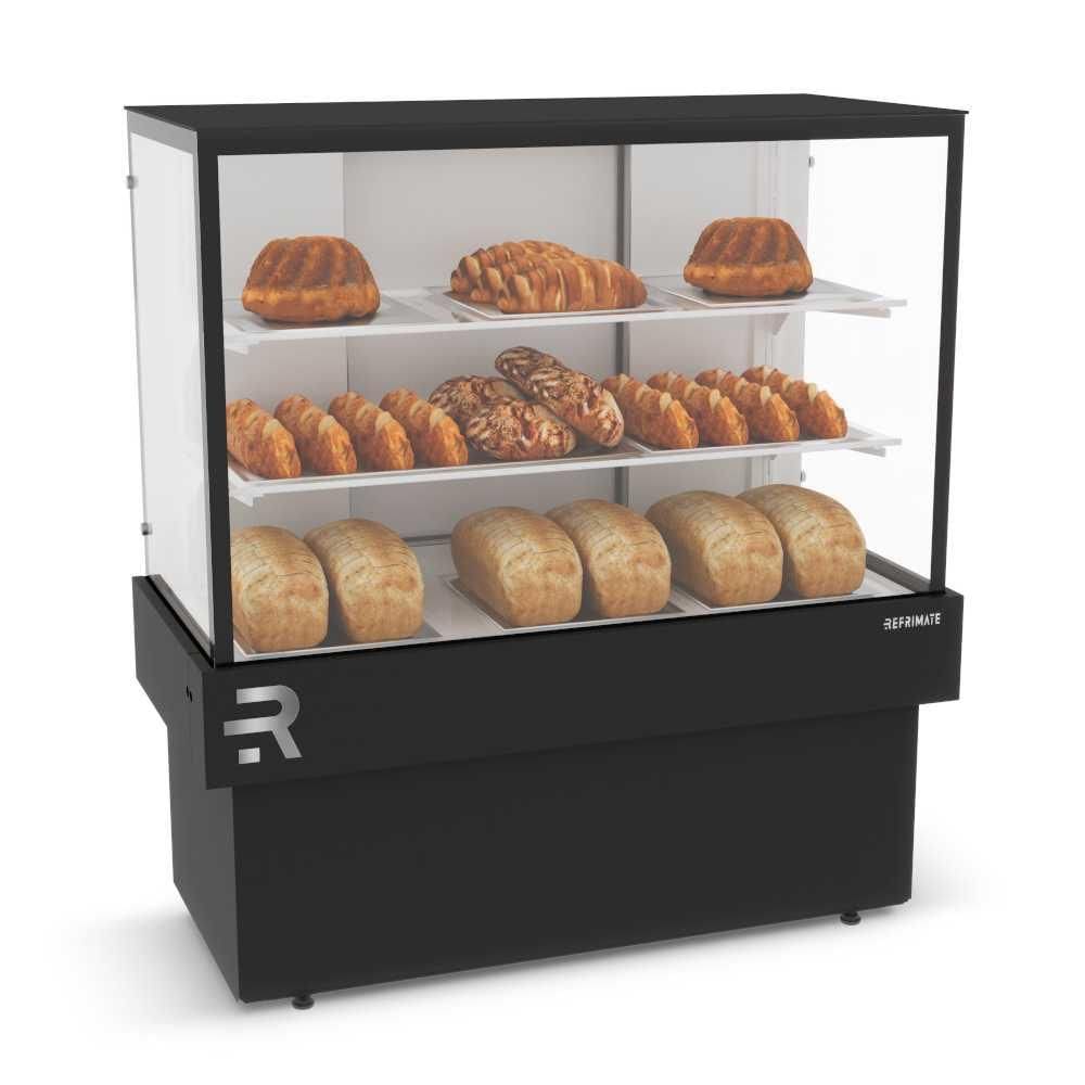 Vitrine Confeitaria Seca 1,10mt Vanguard Plus com Tampo Aproveitável CVPS1100 220V - Refrimate