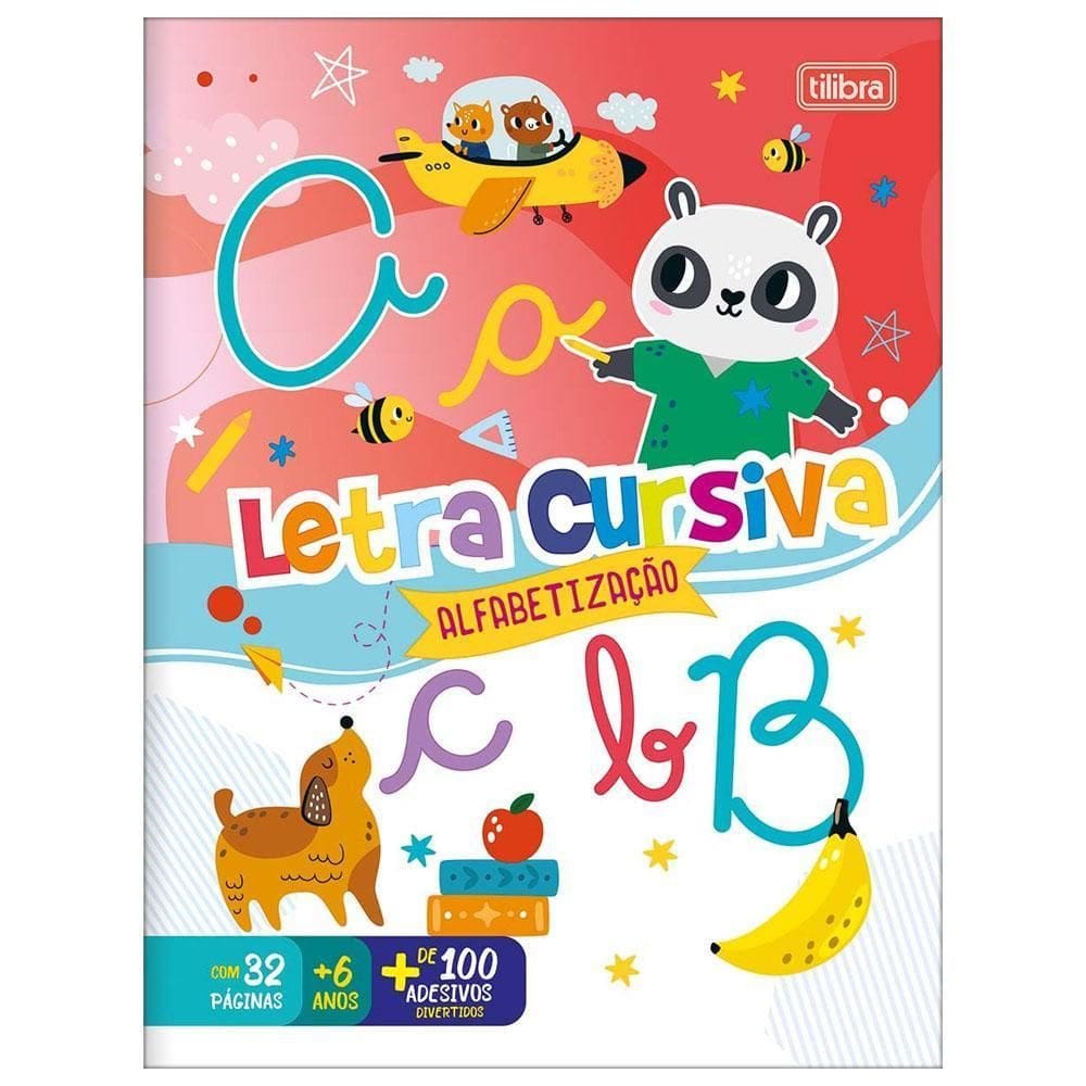 Cartilha De Atividades Letra Cursiva 16 Folhas Tilibra