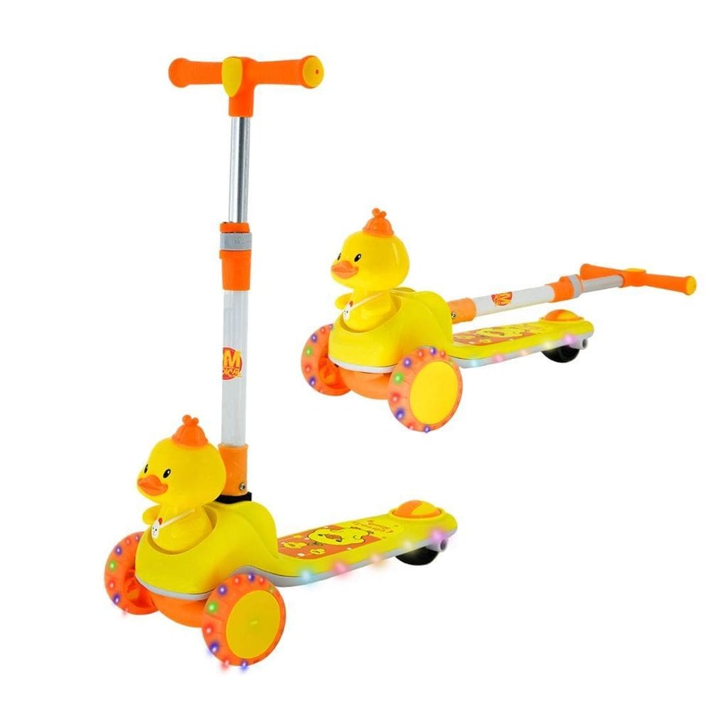 Patinete Patinho Feliz Radical Infantil Dobrável 3 Rodas Luz