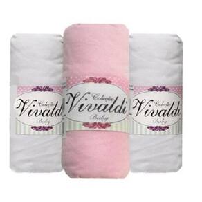 3 Lençol De Berço Com Elástico Malha 2 Branco 1 Rosa