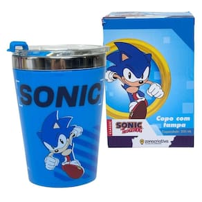 Copo Viagem Snap Em Inox 300Ml Sonic Speed - Zona Criativa
