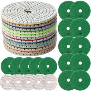 20 X Lixas Discos Grão Liso 4 Pol.100Mm Diamantada Granito