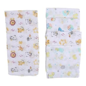 Kit 20 Pano De Boca Fraldinha Estampada 35X35 Comum Neutro