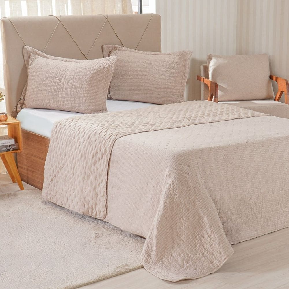 Kit Colcha King Santorini New  260x280cm