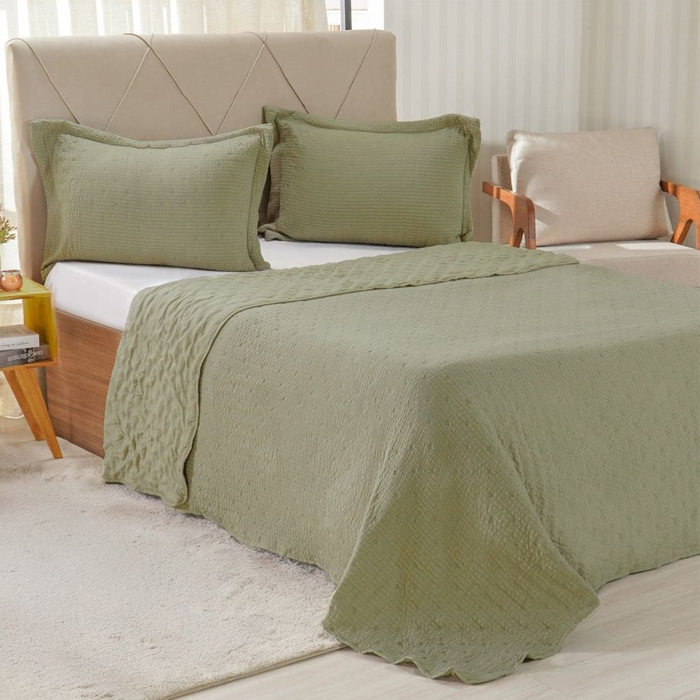 Kit Colcha King Santorini New  260x280cm