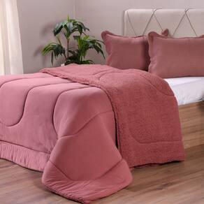 Coberdrom Duetto Tinto Casal Malha 100% Algodão 180x230cm