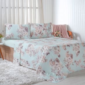 Jogo de Cama Queen 4 Pçs 150 Fios Super Macio 100% Algodão