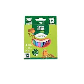 Kit 30Cxs Mini Lápis De Cor Sextavado Linha Eco 12 Cores