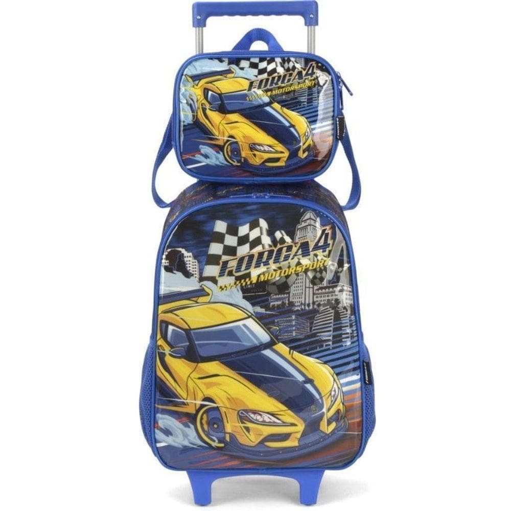 Kit Mochilete Lancheira Luxcel Forca4 Azul