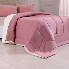 Coberdrom Duetto King Malha 100% Algodão Sherpa 240x260cm