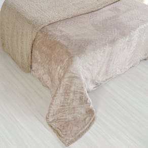 Manta Sherpa Realce King Dupla Face 240x260cm